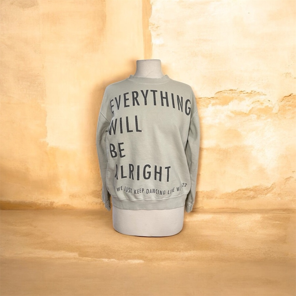 Taylor Swift Everything Will Be Alright 22 Lyric Crew Neck Sweatshirt Size S